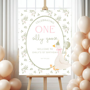 Póster Placa de Boas-Vindas de Aniversário de Um Ganso Bo