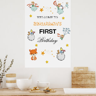 Poster Placa de Boas-Vindas de Aniversário do Moderno Le