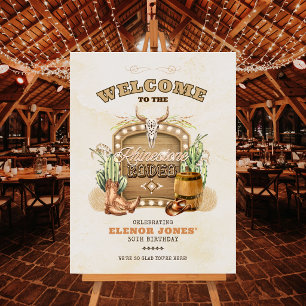Poster Placa de Boas-Vindas de Aniversário Rhinestone Rod