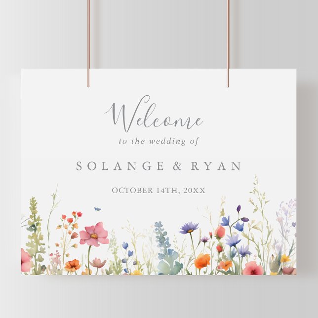 Poster Placa de Boas-Vindas de Casamento Botânico Prado R (Criador carregado)