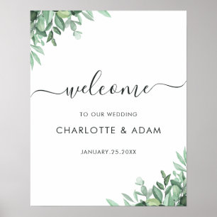 Poster Placa de Boas-Vindas de Casamento com Foto Persona