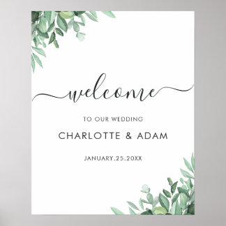Poster Placa de Boas-Vindas de Casamento com Foto Persona