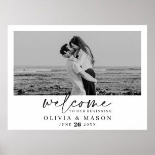 Poster Placa de Boas-Vindas de Casamento com Roteiro Mode