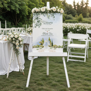 Poster Placa de Boas-Vindas de Casamento do Pavilhão do J