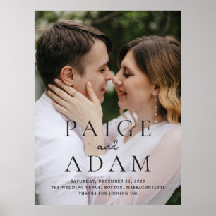 Poster Placa de Boas-Vindas de Casamento Editorial de Fot