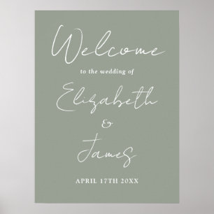 Poster Placa de Boas-Vindas de Casamento em Rotulo Minima