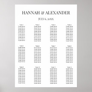 Poster Placa de Boas-Vindas de Casamento Minimalista Mode