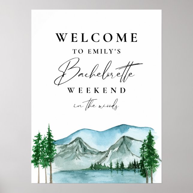 Poster Placa de Boas-Vindas de Fim de Semana de Despedida (Frente)