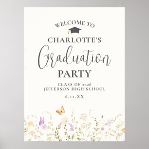 Poster Placa de Boas-Vindas de Formatura da Festa no Jard
