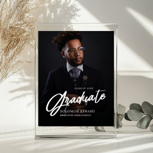 Poster Placa de Boas-Vindas de Graduado com Roteiro Moder