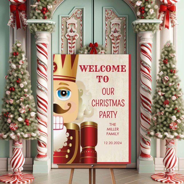 Poster Placa de Boas-Vindas de Natal do Quebra-Nozes (Criador carregado)