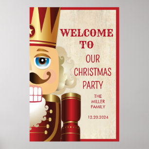 Poster Placa de Boas-Vindas de Natal do Quebra-Nozes