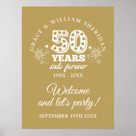 Poster Placa de Boas-Vindas do 50º Aniversário Into Forev