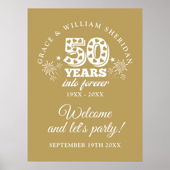 Poster Placa de Boas-Vindas do 50º Aniversário Into Forev (Frente)