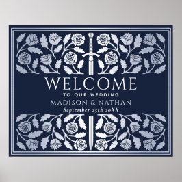 Poster Placa de Boas-Vindas do Casamento Real Espada Prat