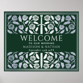 Poster Placa de Boas-Vindas do Casamento Real Espada Prat