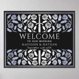 Poster Placa de Boas-Vindas do Casamento Real Espada Prat