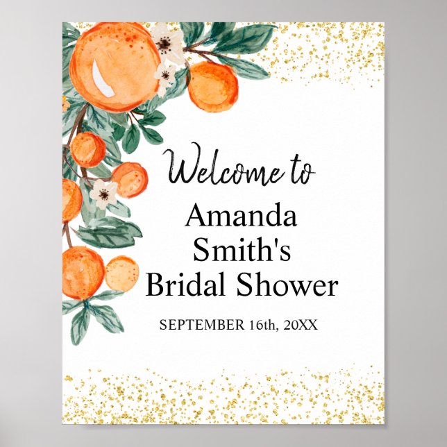 Poster Placa de boas-vindas do chá de panela main squeeze (Frente)