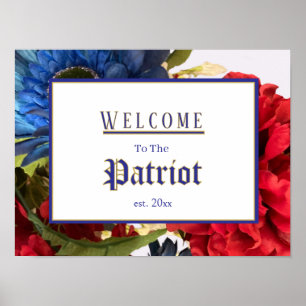 Poster Placa de Boas-Vindas do Estabelecimento Patriótico