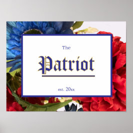 Poster Placa de Boas-Vindas do Estabelecimento Patriótico