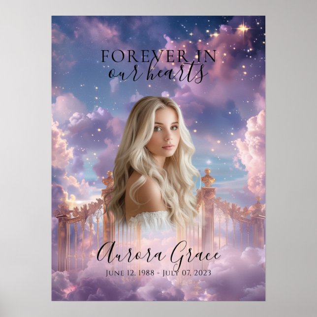 Poster Placa de Boas-Vindas do Memorial Heavenly Gates (Frente)