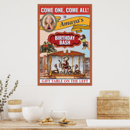 Poster Placa de Boas-Vindas em Plástico para Tema de Circ