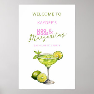 Poster Placa de Boas-Vindas MooMoos & Margaritas para Des