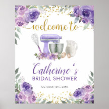 Placa de Boas-Vindas na Cozinha Roxo