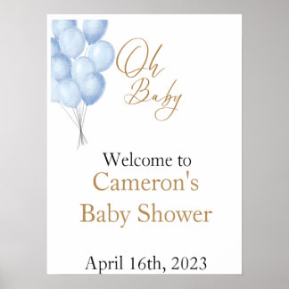 Poster Placa de Boas-Vindas Oh Baby