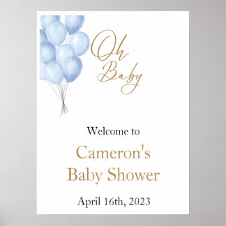 Poster Placa de Boas-vindas Oh Baby