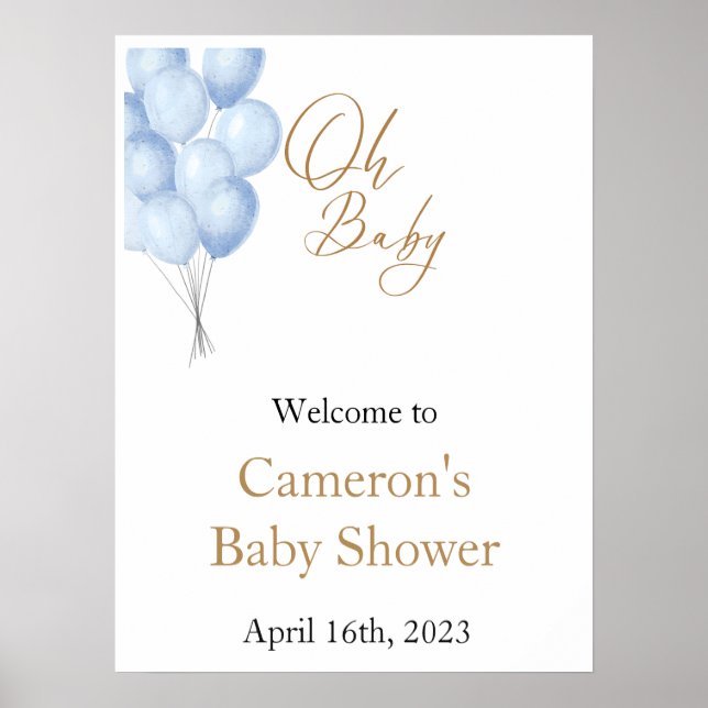 Poster Placa de Boas-vindas Oh Baby (Frente)
