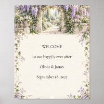 Placa de Boas-Vindas para Casamento com Arco de La