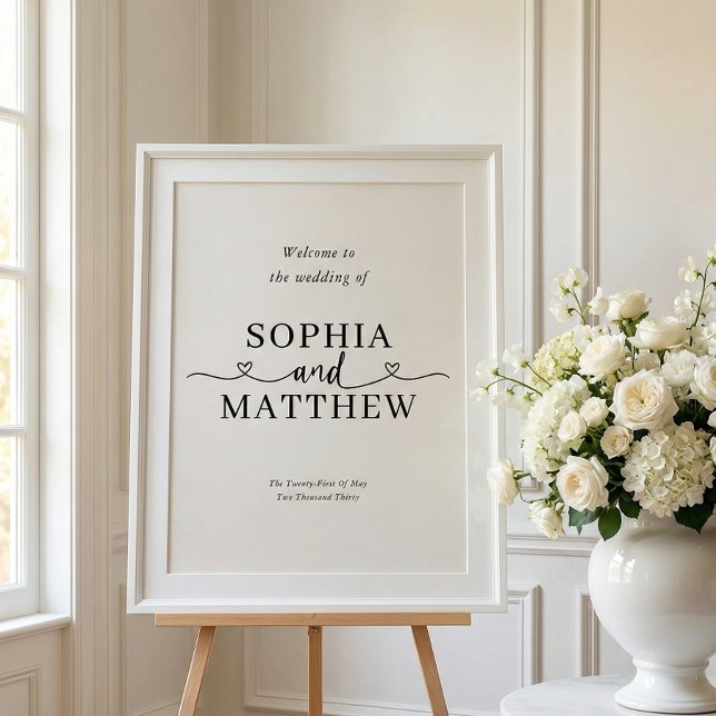 Póster Placa de Boas-Vindas para Casamento com Letra de C (Criador carregado)