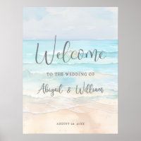 Placa de Boas-Vindas para Casamento de Verão na Pr