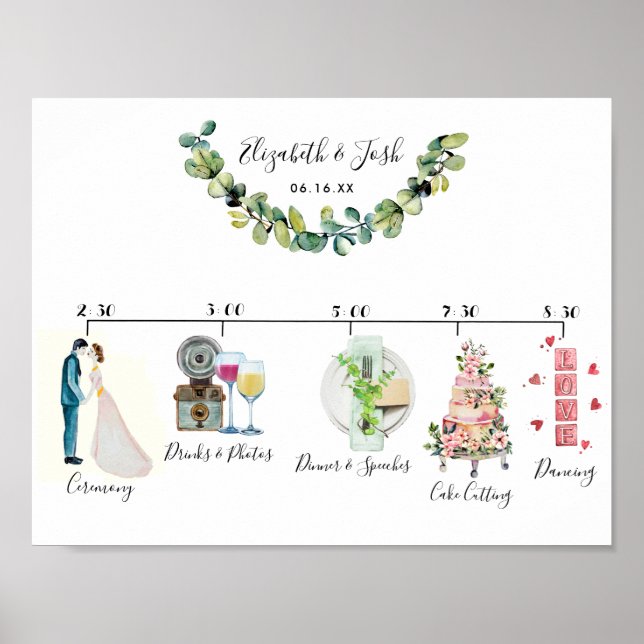Poster Placa de Boas-Vindas para Casamento Informal (Frente)