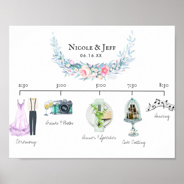 Poster Placa de Boas-Vindas para Casamento Informal (Frente)