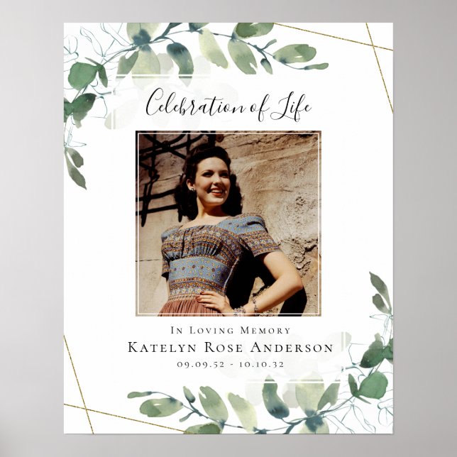 Poster Placa de Boas-Vindas para Celebração de Vida em Fu (Frente)