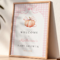 Placa de Boas-Vindas para Chá de Bebê com Abóbora