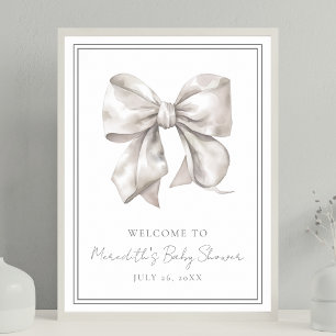 Poster Placa de Boas-Vindas para Chá de Bebê com Arco Bra