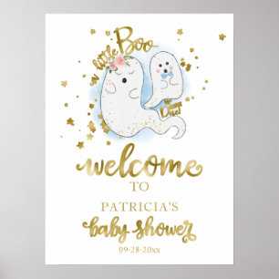 Poster Placa de Boas-Vindas para Chá de Bebê de Halloween