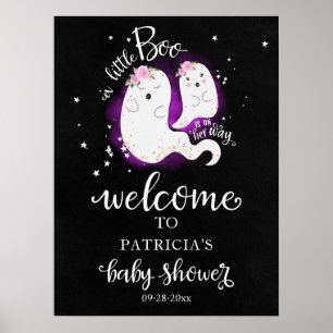 Poster Placa de Boas-Vindas para Chá de Bebê de Halloween