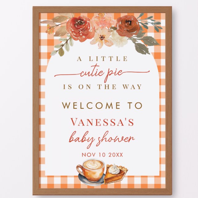 Poster Placa de Boas-Vindas para Chá de Bebê de Outono co (Criador carregado)