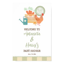 Placa de Boas-Vindas para Chá de Bebê de Produtos