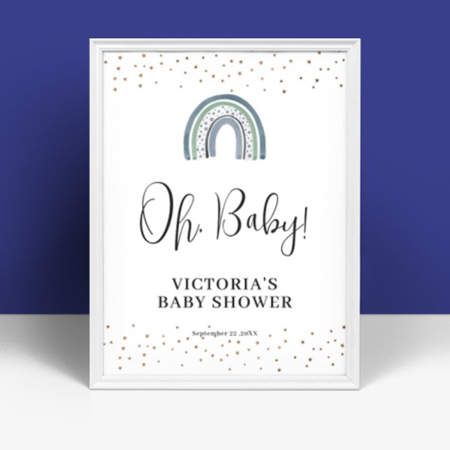 Poster Placa de Boas-Vindas para Chá de Bebê do Menino Ar (Criador carregado)