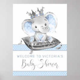 Poster Placa de Boas-Vindas para Chá de Bebê do Príncipe 