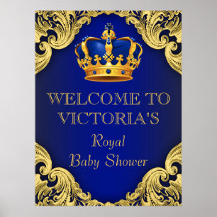 Poster Placa de Boas-Vindas para Chá de Bebê do Príncipe 