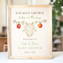 Placa de Boas-Vindas para Chá de Bebê Fofo Cultiva