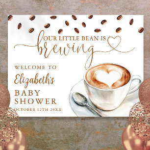 Poster Placa de Boas-Vindas para Chá de Bebê Little Bean