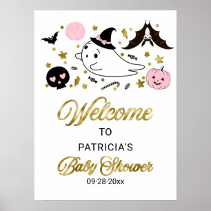 Poster Placa de Boas-Vindas para Chá de Bebê Little Boo n