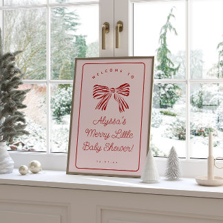 Poster Placa de Boas-Vindas para Chá de Bebê Merry Little